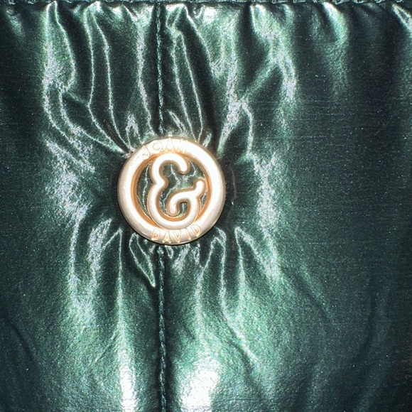 Jonah David metallic Emerald Quilted Backpack nwt  with a free people gift - Picture 8 of 9